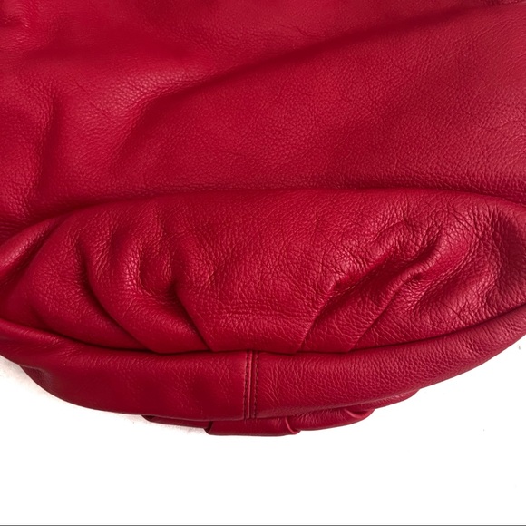 Marc by Marc Jacobs Red Leather New Q Hillier Hobo - Picture 5 of 11